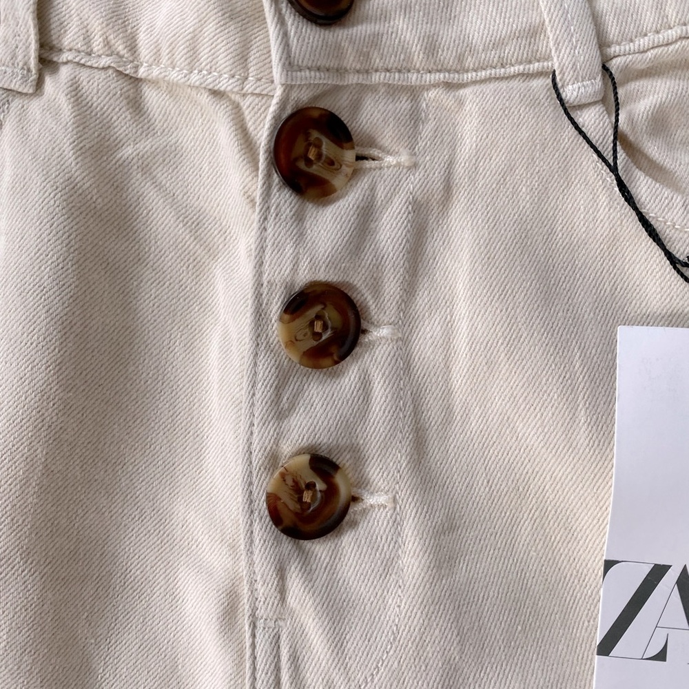 Zara Denim wide leg cargo pants - Picture 9 of 12